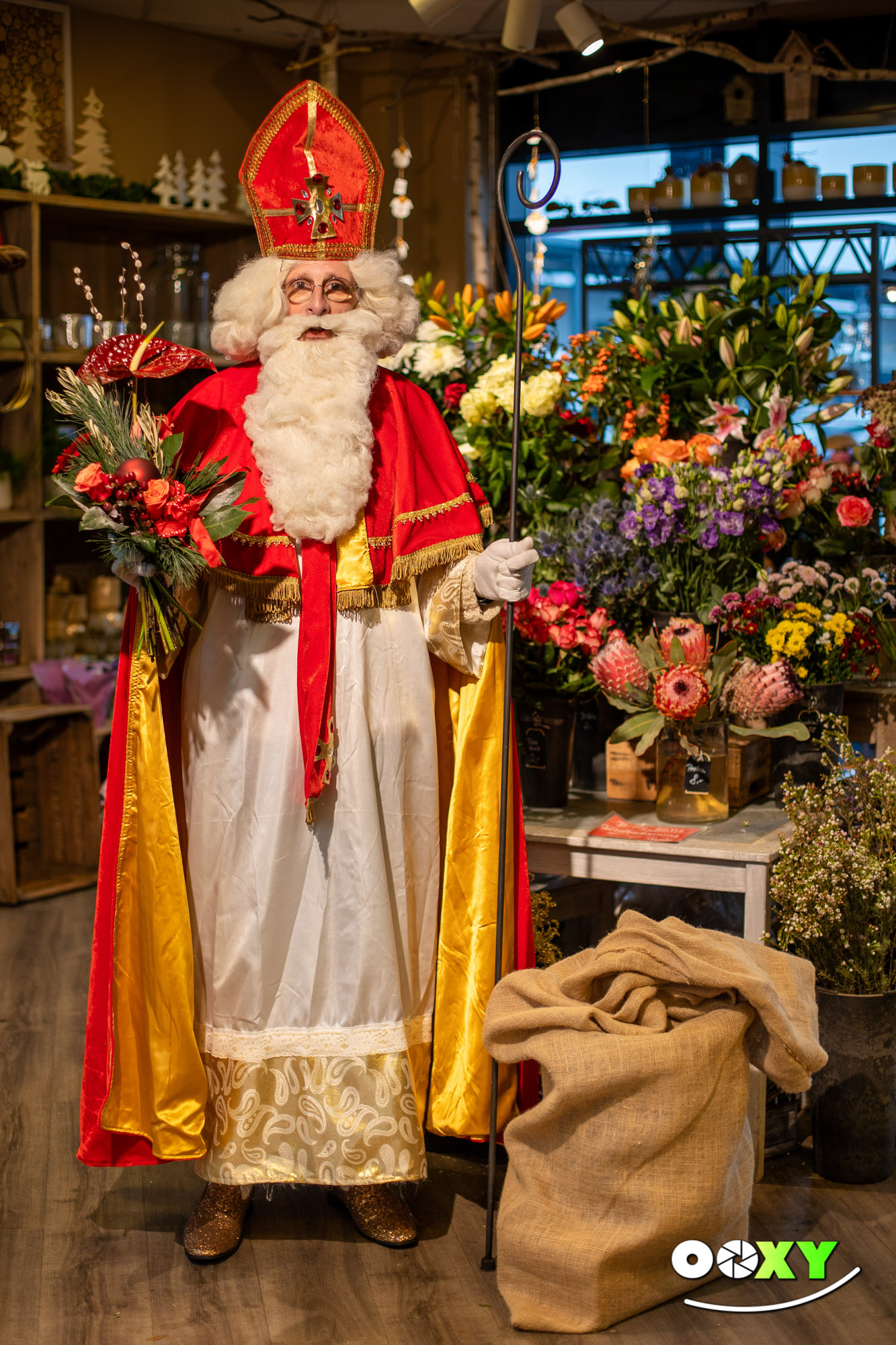 De Jong Floristik - Fotos vom Nikolaus im Planetencenter Garbsen